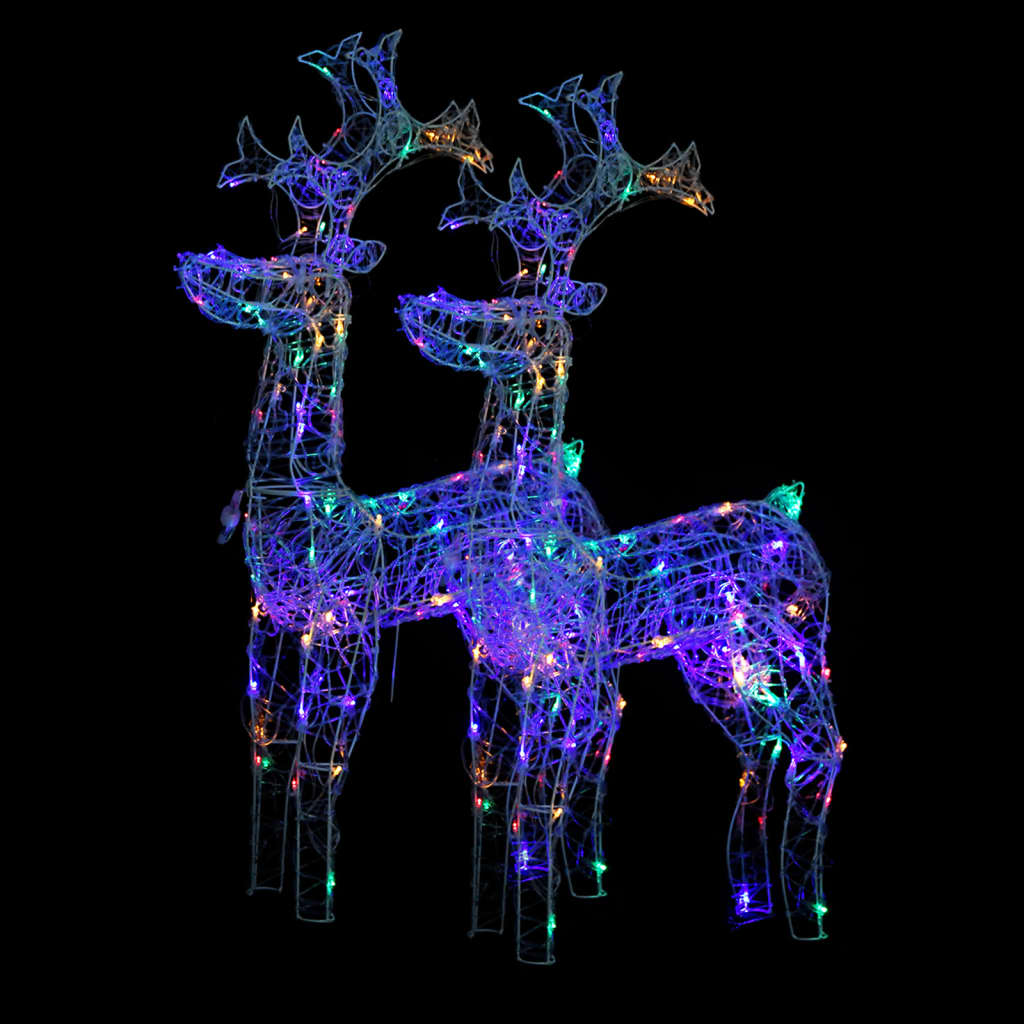 Reindeer Christmas Decorations 2 pcs 60x16x100 cm Acrylic