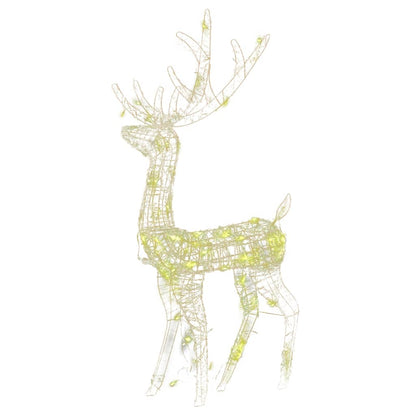 Acrylic Reindeer Christmas Decorations 2 pcs 120 cm Warm White