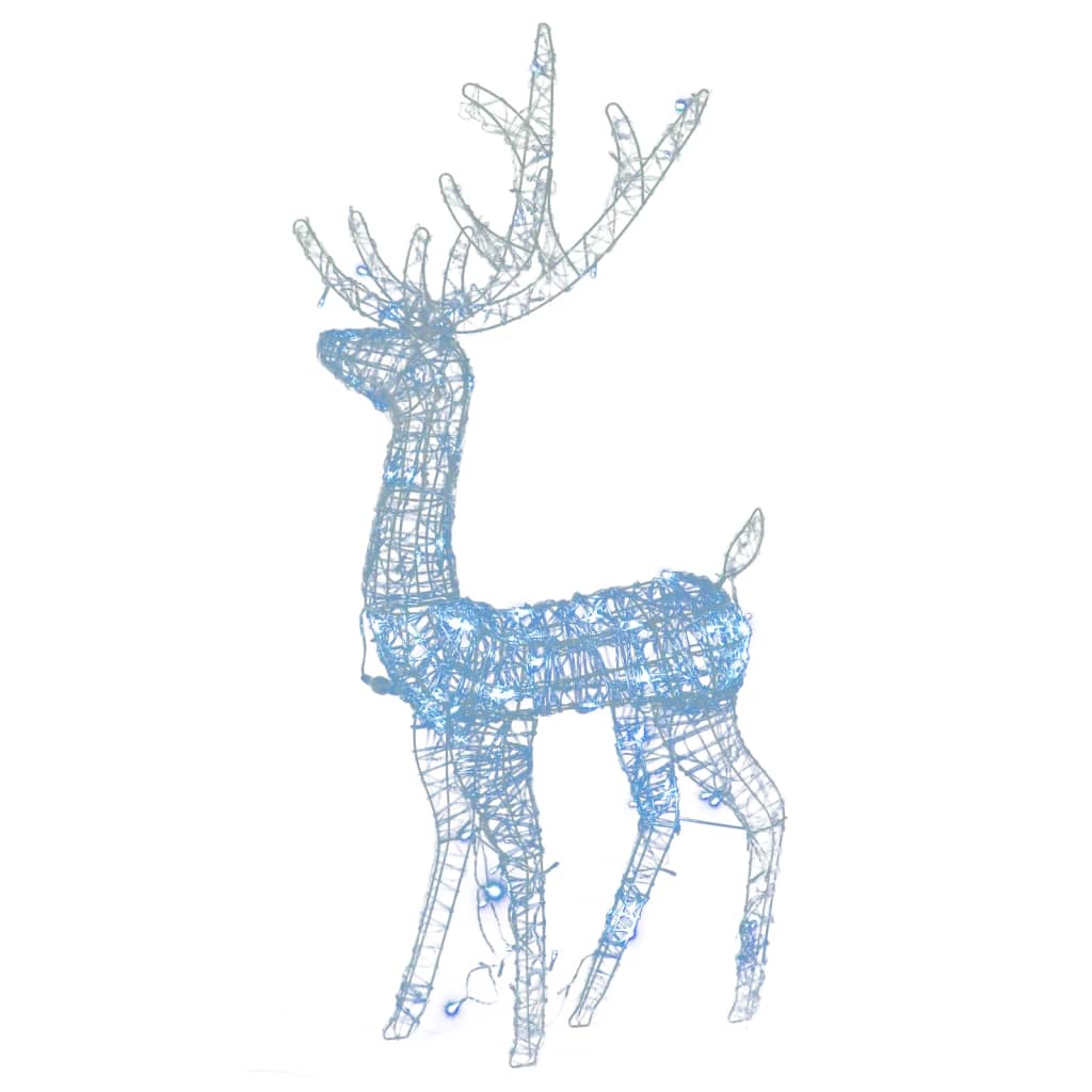 Acrylic Reindeer Christmas Decorations 3 pcs 120 cm Cold White