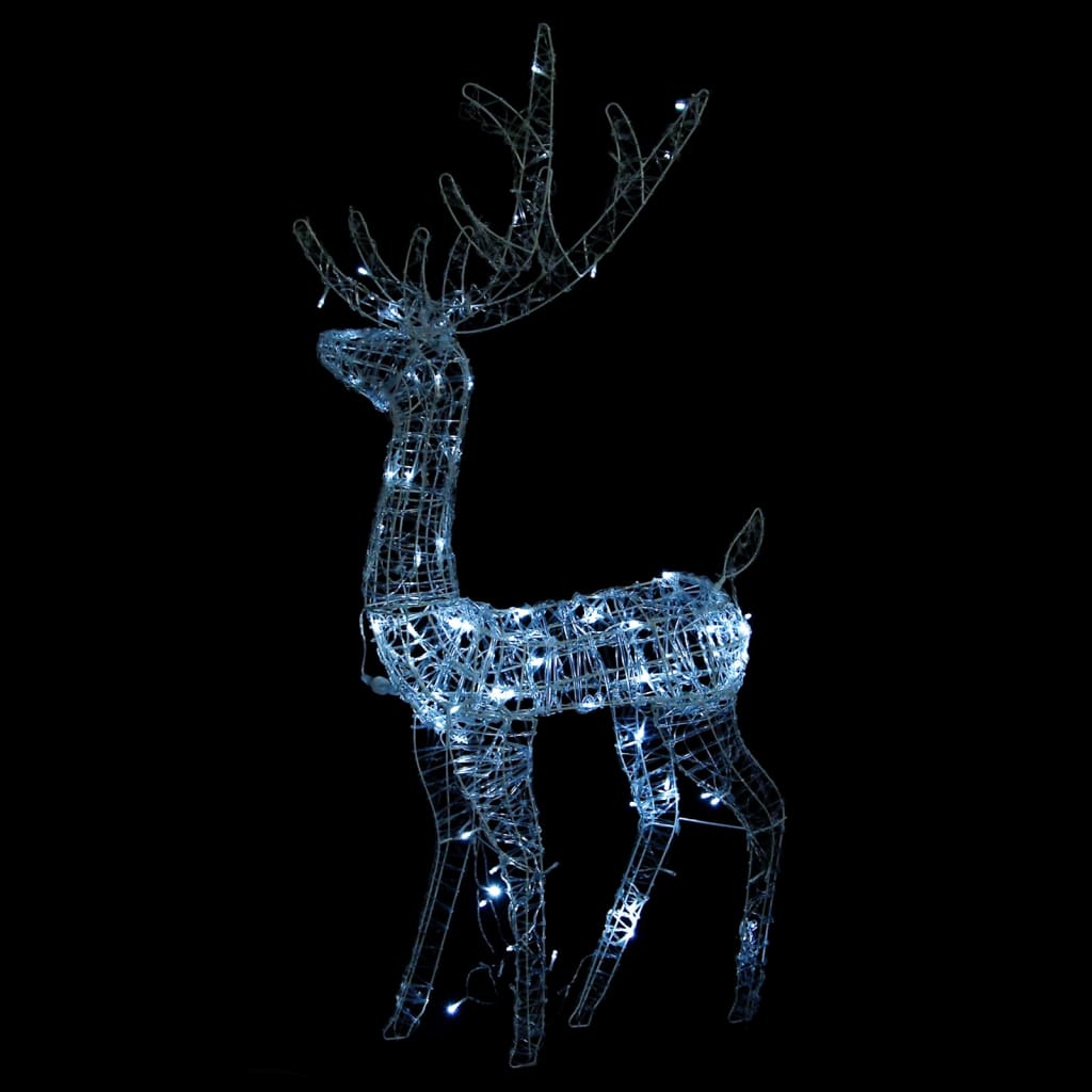 Acrylic Reindeer Christmas Decorations 3 pcs 120 cm Cold White