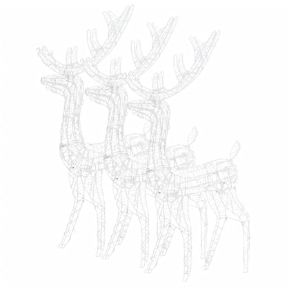 Acrylic Reindeer Christmas Decorations 3 pcs 120 cm Blue