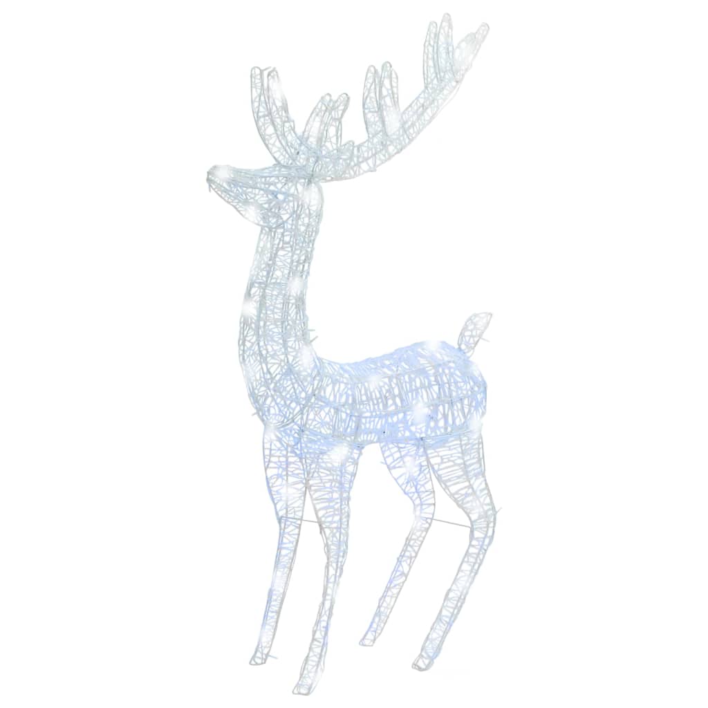 XXL Acrylic Christmas Reindeers 250 LED 2 pcs 180 cm Cold white