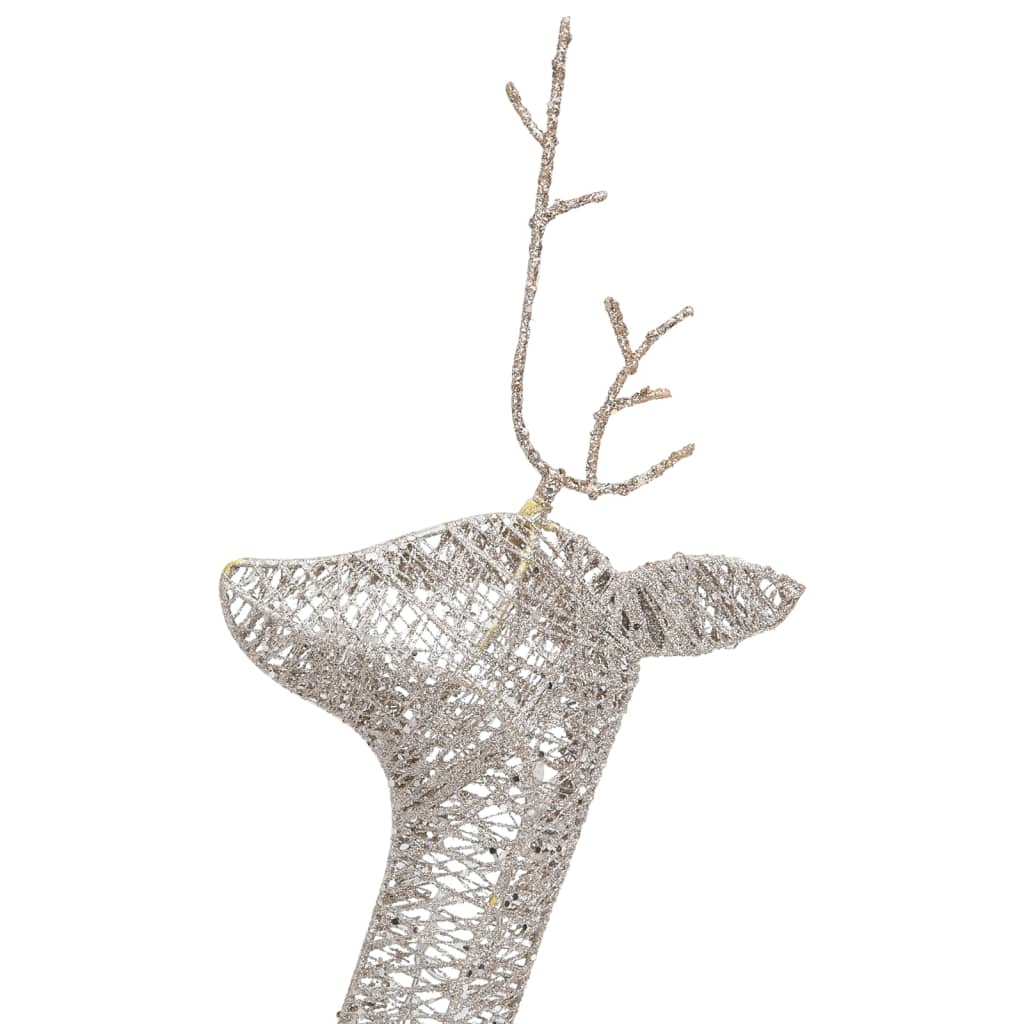 Christmas Reindeers 6 pcs Gold Warm White Mesh