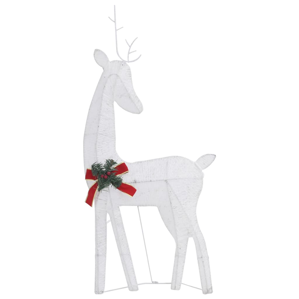 Christmas Reindeers 6 pcs White Cold White Mesh