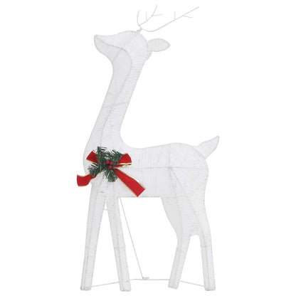 Christmas Reindeers 6 pcs White Cold White Mesh