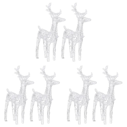 Christmas Reindeers 6 pcs Warm White 240 LEDs Acrylic