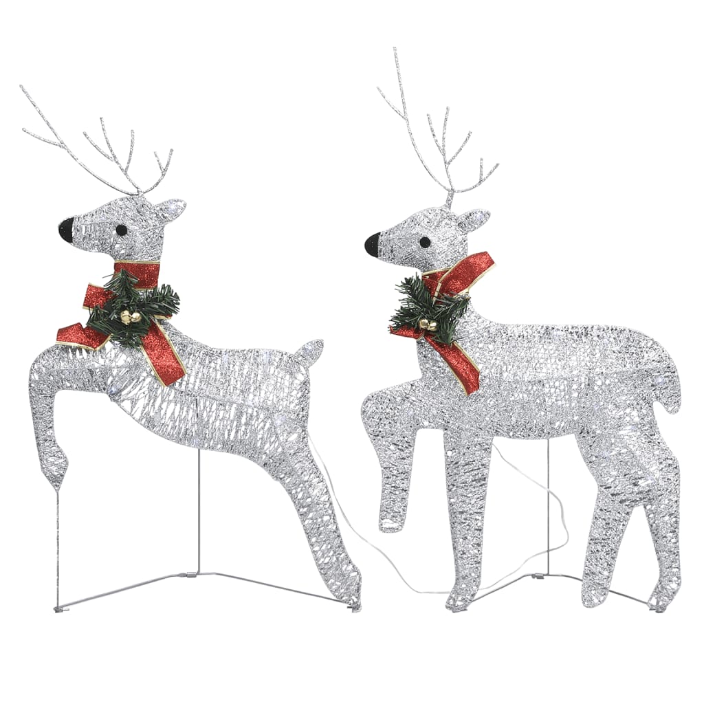 Christmas Reindeers 4 pcs Silver 80 LEDs