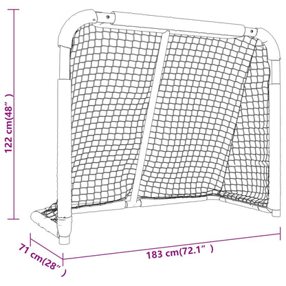 Hockey Goal Red and White 183x71x122 cm Polyester