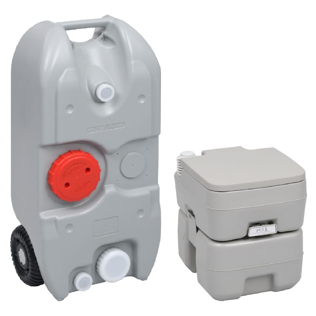 Portable Camping Toilet and Water Tank Set