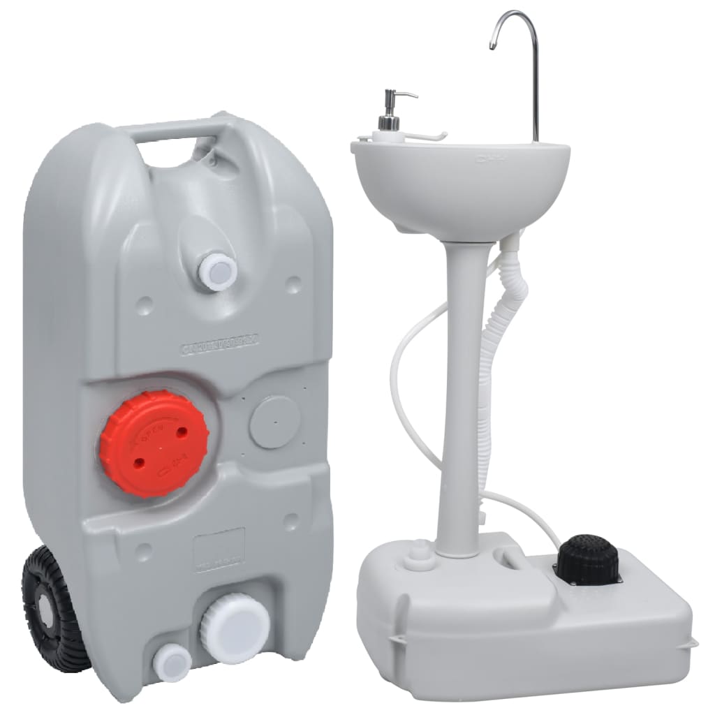 Portable Camping Handwash Stand and Water Tank Set