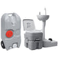 Portable Camping Toilet and Handwash Stand Set with Water Tank