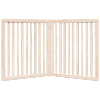 Dog Gate Foldable 2 Panels 160 cm Poplar Wood