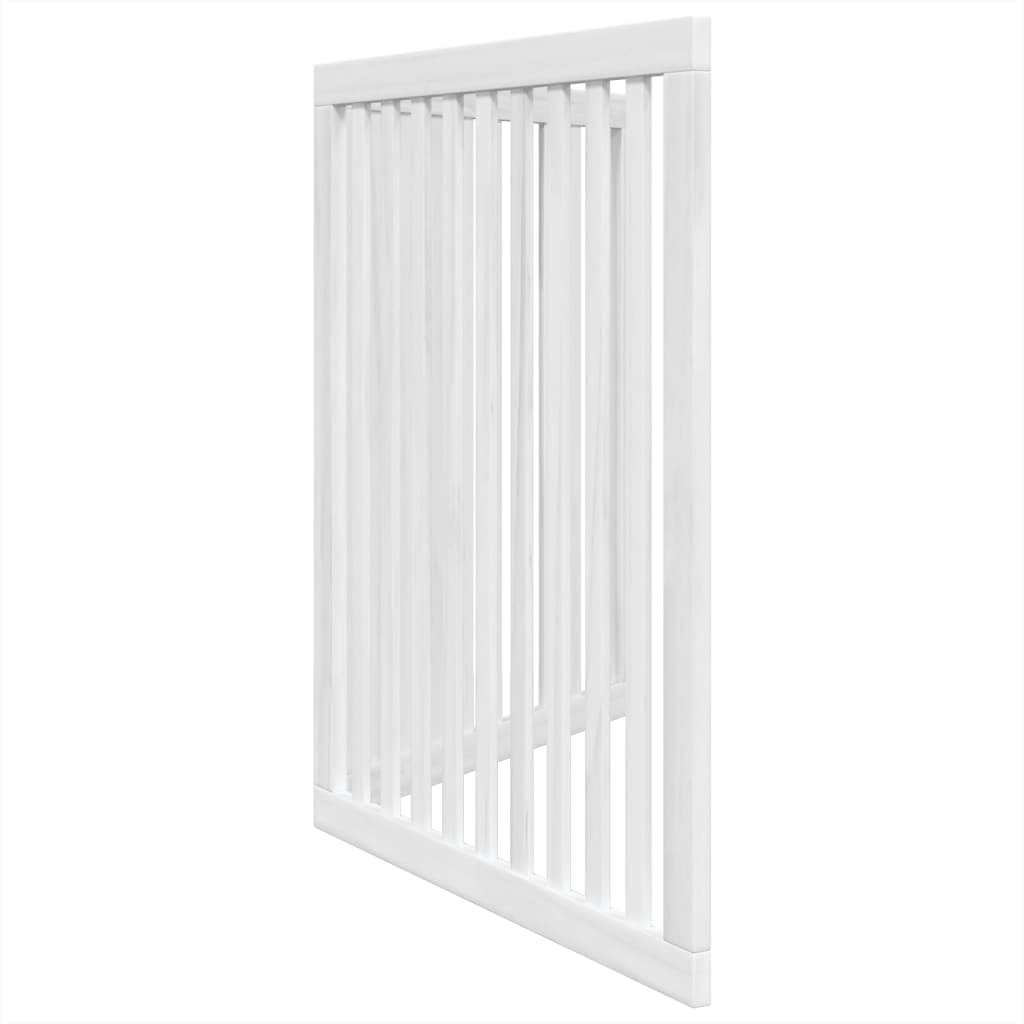 Dog Gate Foldable 2 Panels White 160 cm Poplar Wood