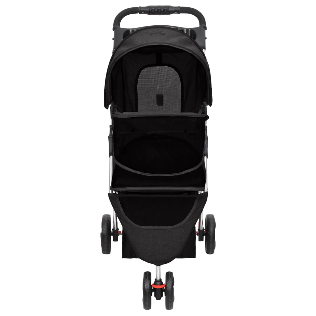 Folding Dog Stroller Black 80x46x98 cm Oxford Fabric