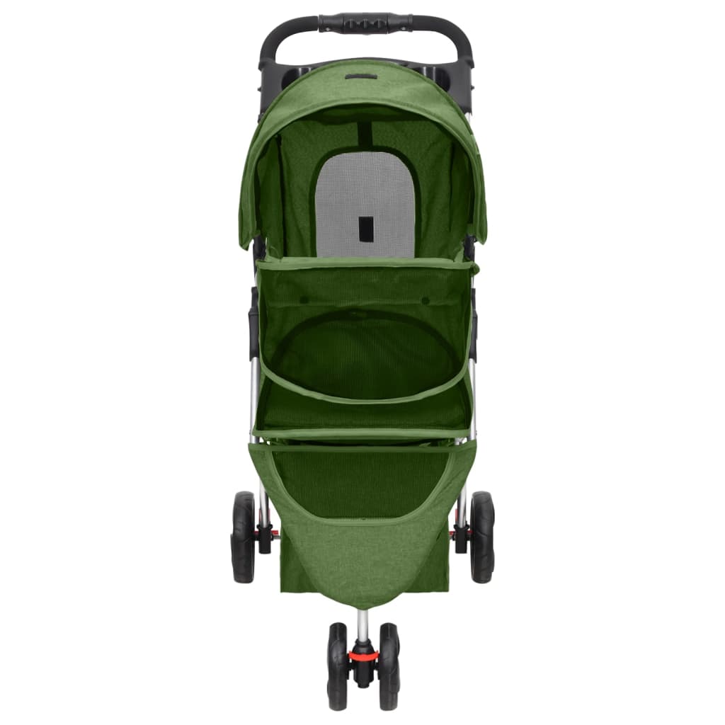 Folding Dog Stroller Green 80x46x98 cm Oxford Fabric