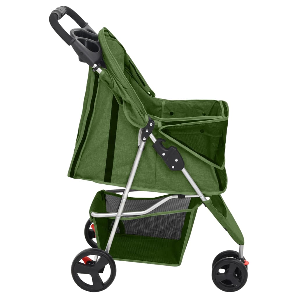 Folding Dog Stroller Green 80x46x98 cm Oxford Fabric