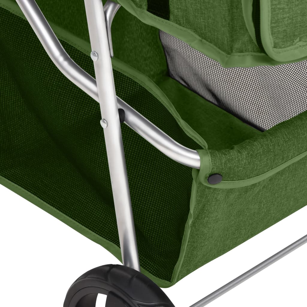 Folding Dog Stroller Green 80x46x98 cm Oxford Fabric