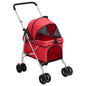 Folding Dog Stroller Red 76x50x100 cm Oxford Fabric