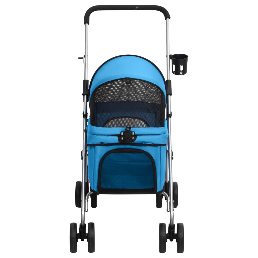 Folding Dog Stroller Blue 76x50x100 cm Oxford Fabric