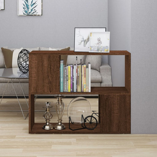 Book Cabinet/Room Divider Brown Oak 80x24x63 cm