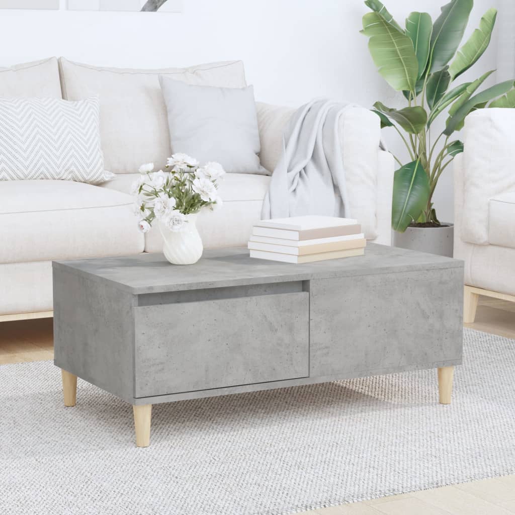 Coffee Table Concrete Grey 90x50x36.5 cm Engineered Wood