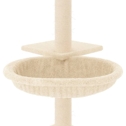 Cat Tree with Sisal Scratching Posts Cream 72 cm