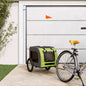 Pet Bike Trailer Green and Grey Oxford Fabric and Iron