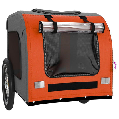 Pet Bike Trailer Orange and Grey Oxford Fabric&Iron