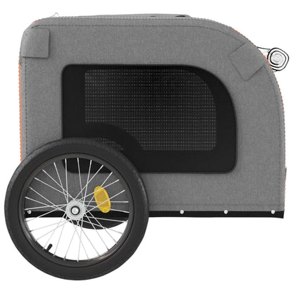 Pet Bike Trailer Orange and Grey Oxford Fabric&Iron