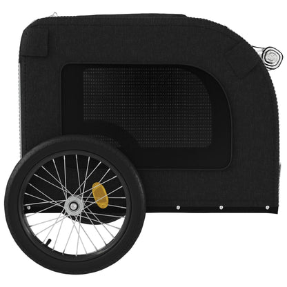 Pet Bike Trailer Grey and Black Oxford Fabric&Iron