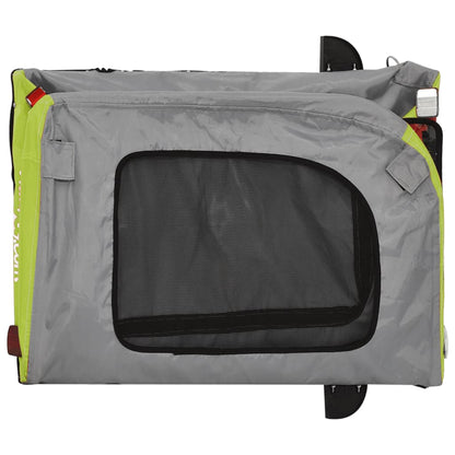 Pet Bike Trailer Green and Grey Oxford Fabric&Iron