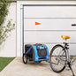 Pet Bike Trailer Blue and Grey Oxford Fabric and Iron