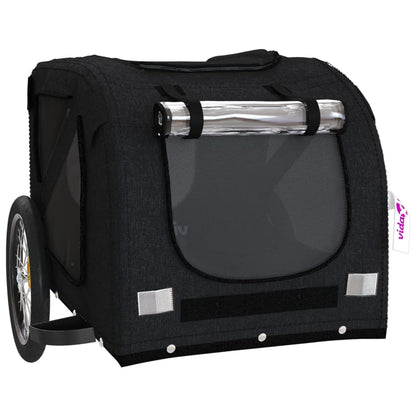 Pet Bike Trailer Black Oxford Fabric and Iron