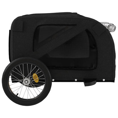 Pet Bike Trailer Black Oxford Fabric and Iron