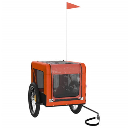 Pet Bike Trailer Orange and Black Oxford Fabric&Iron