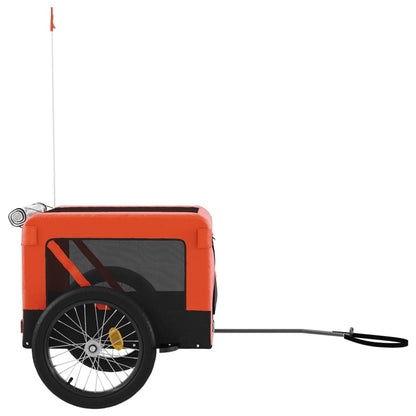 Pet Bike Trailer Orange and Black Oxford Fabric&Iron