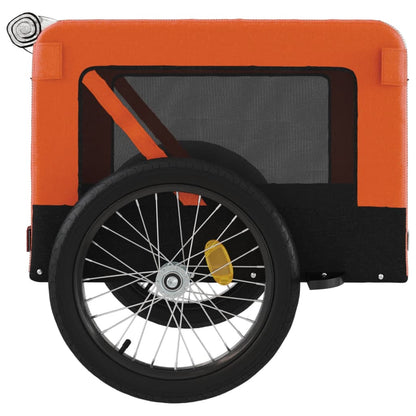 Pet Bike Trailer Orange and Black Oxford Fabric&Iron