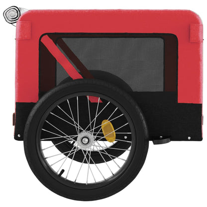 Pet Bike Trailer Red and Black Oxford Fabric&Iron