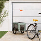 Pet Bike Trailer Grey and Black Oxford Fabric&Iron