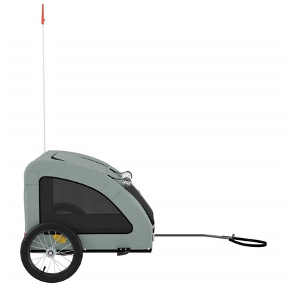 Pet Bike Trailer Grey Oxford Fabric and Iron