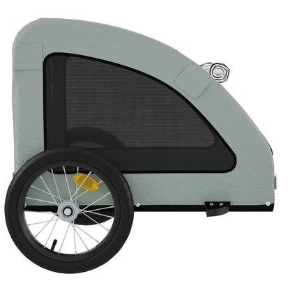 Pet Bike Trailer Grey Oxford Fabric and Iron