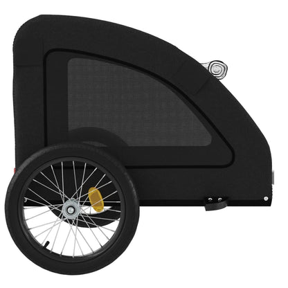 Pet Bike Trailer Black Oxford Fabric and Iron