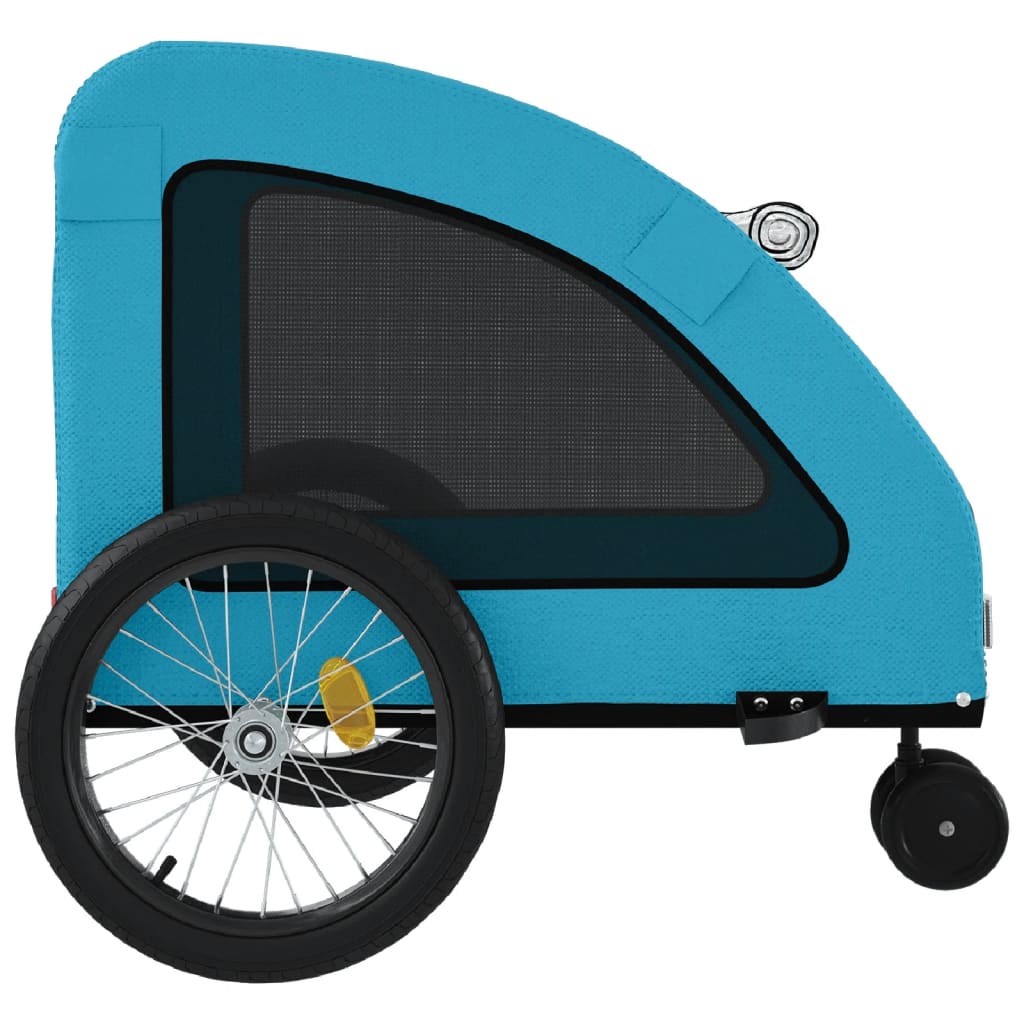 Pet Bike Trailer Blue Oxford Fabric and Iron