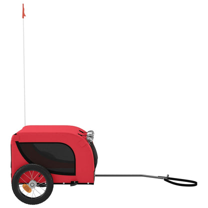 Pet Bike Trailer Red and Black Oxford Fabric and Iron