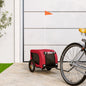 Pet Bike Trailer Red and Black Oxford Fabric and Iron