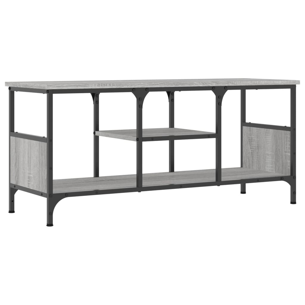 TV Cabinet Grey Sonoma 100x35x45 cm Engineered Wood&Iron