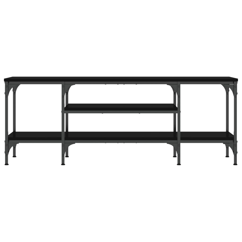 TV Cabinet Black 121x35x45 cm Engineered Wood&Iron