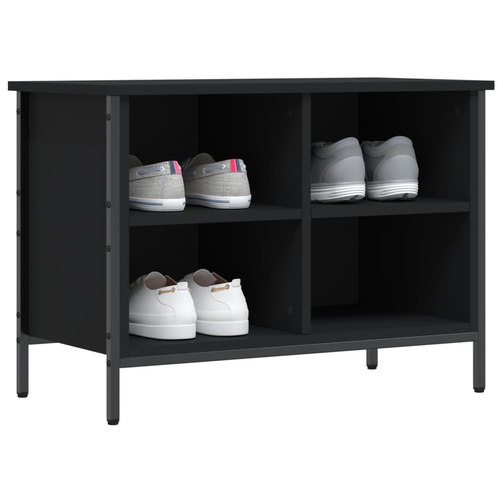 Shoe Cabinet Black 69x35x50 cm Engineered Wood