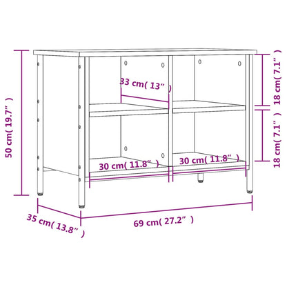 Shoe Cabinet Black 69x35x50 cm Engineered Wood