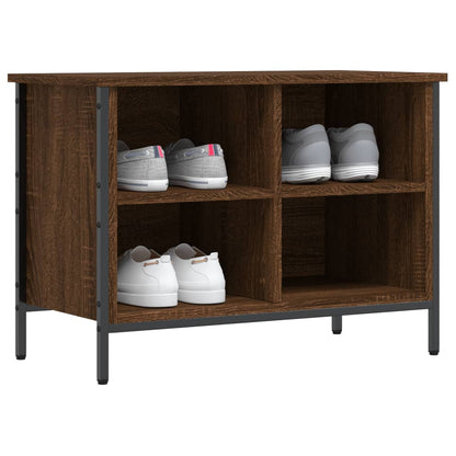 Shoe Cabinet Brown Oak 69x35x50 cm Engineered Wood